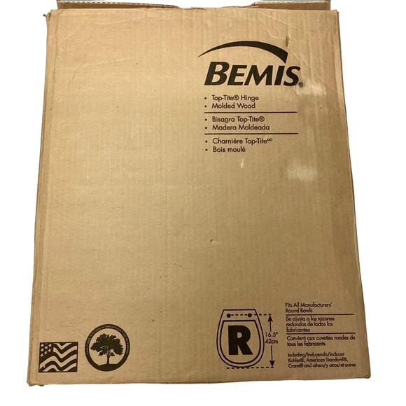 NWOT Bemis Round Enameled Wood Toilet Seat White - Picture 4 of 9